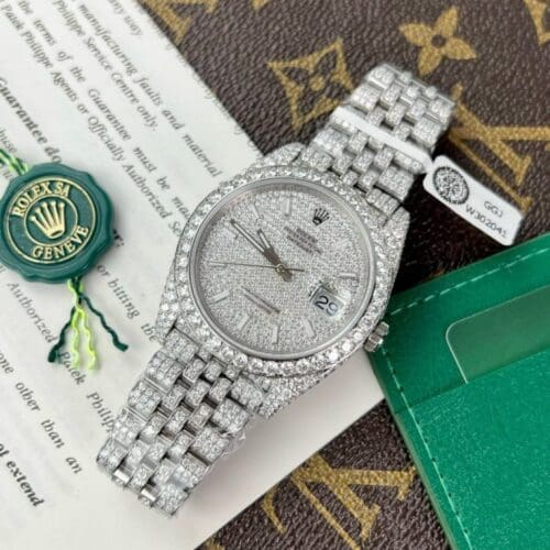 Rolex DateJust Custom Full Diamonds Moissanite 41mm